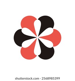 Floral Petal Abstract Icon vector 