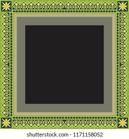 floral photo frame  vector