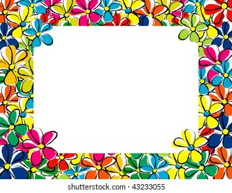 Floral pictures frame