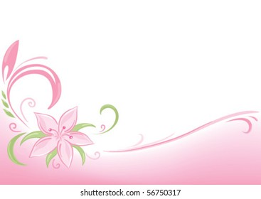 floral pink background