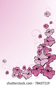 floral pink grunge background