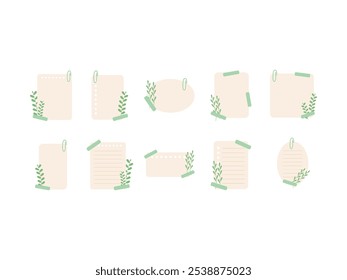 Floral Planner Notes Element Set 