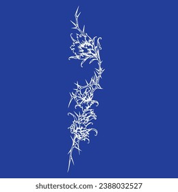floral and plant concept vector suitable for tattoo art