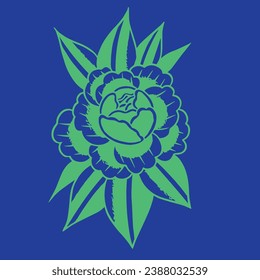 floral and plant concept vector suitable for tattoo art