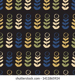 floral plant graphic seamless repeat pattern design. Perfect for home decor