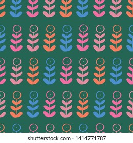 floral plant graphic seamless repeat pattern design. Perfect for home decor