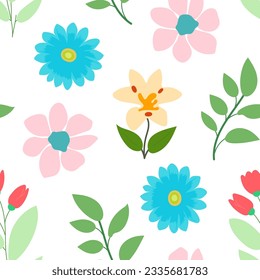 Floral plant seamless pattern for beautiful design.