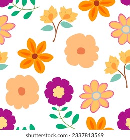
Floral plant seamless pattern for beautiful design.