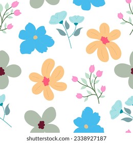 Floral plant seamless pattern for beautiful design.