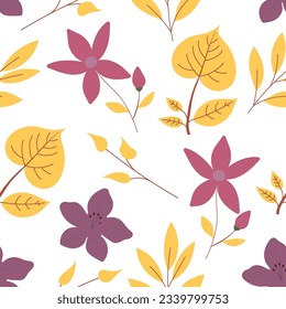Floral plant seamless pattern for beautiful design.