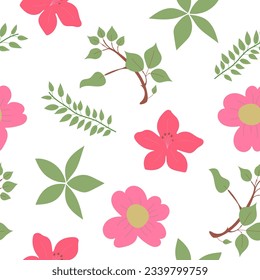 Floral plant seamless pattern for beautiful design.