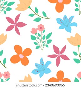 Floral plant seamless pattern for beautiful design.