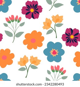 Floral plant seamless pattern for beautiful design.