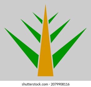 Floral plant vector illustration. An isolated flat icon illustration of floral plant with nobody.
