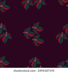 Floral Plants Background Simless Pattern Outdoor