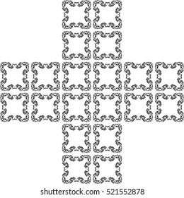 Floral plus symbol in small shapes for textiles, images, patterns, backgrounds, textures / Southeast Asia Art Design