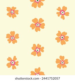 Floral polka dots seamless pattern