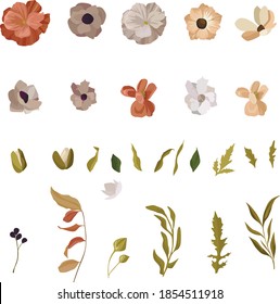 Floral polygonal clipart, Botanical  floral geometric clipart, glass, overlay, wedding, bachelorette party, invitations PNG