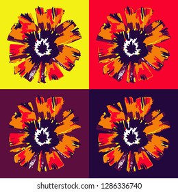 Floral Pop Art, Pattern Design of an Oriental Poppy