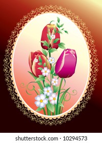 floral postcard