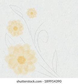 Floral postcard. Bouquet of beautiful flowers.