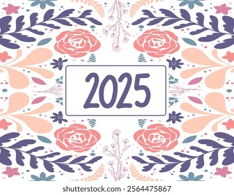 Floral Postcard Flyer or Brochure Cover Design Flowers Birthday Leaf Wedding Card