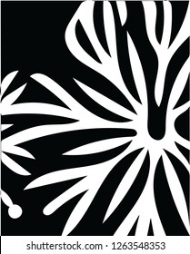 Floral print abstract vector pattern decorative shape design for creative ideas
