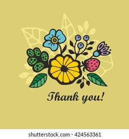 Floral print. Colorful vector illustration.