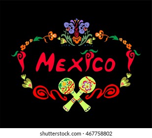 Floral print with Mexican lettering