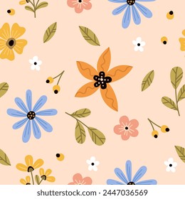 Floral print for Mother's Day. printing on postcards, wrapping paper. Vector illustration