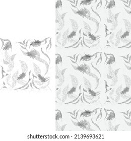 Floral Print Pattern Vector Template