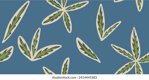 Floral print. Seamless pattern. Hand drawn style. Collage contemporary print. Fashionable template for design.
