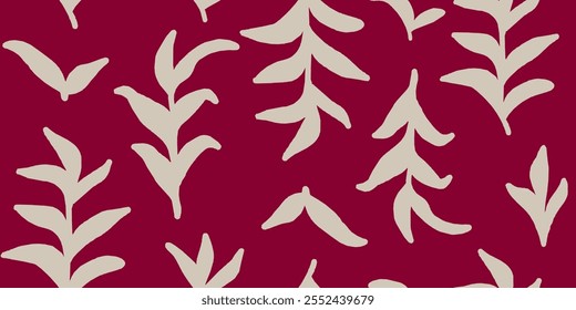 Floral print. Seamless pattern. Hand drawn style. Collage contemporary print. Fashionable template for design