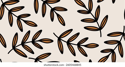 Floral print. Seamless pattern. Hand drawn style. Collage contemporary print. Fashionable template for design.

