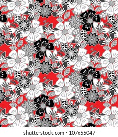 floral print suitable for informal fabric pattern