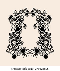 Floral print in vector