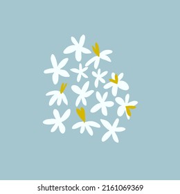 Floral printable art for clothing design, accessories, greeting cards, other design projects. Hand drawn Viola flowers isolated on white background