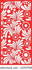 Floral Privacy Screen Pattern Free Vector
