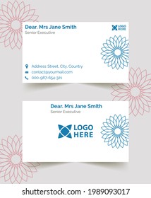 floral professional business card design