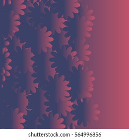 Floral purple flowers abstract pattern background