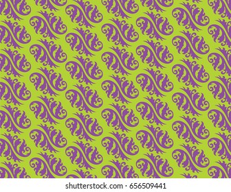 Floral Purple and Green Patterned Background