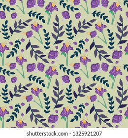 Floral Purple Seamless Pattern