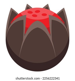 Icono de rafflesia floral vectorial isométrico. Bosque natural. Selva tropical