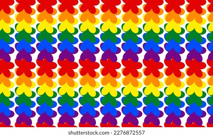 Floral rainbow seamless pattern for LGBT Pride Month