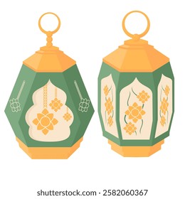 Floral Ramadan Lantern, Botanical Lantern Graphics for Ramadan Projects