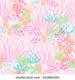 floral random seamless pattern, illustration art, hand drawn style