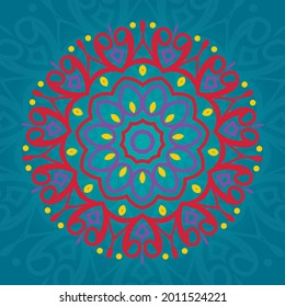 Floral Rangoli Design with background