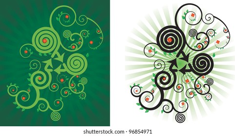 Floral Recycle Symbol