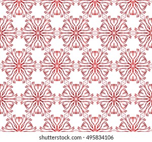floral red gradient seamless pattern. vector. interior decoration, wallpaper, presentation, fashion design