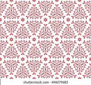 floral red gradient seamless pattern. vector. interior decoration, wallpaper, presentation, fashion design